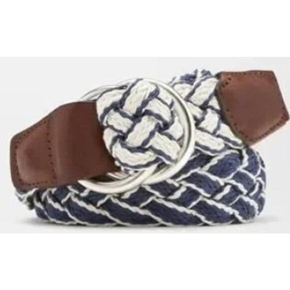 Peter Millar Novelty Print Belt | Blue Sea | Size L | Woven Cotton Blend | NWT main image 3
